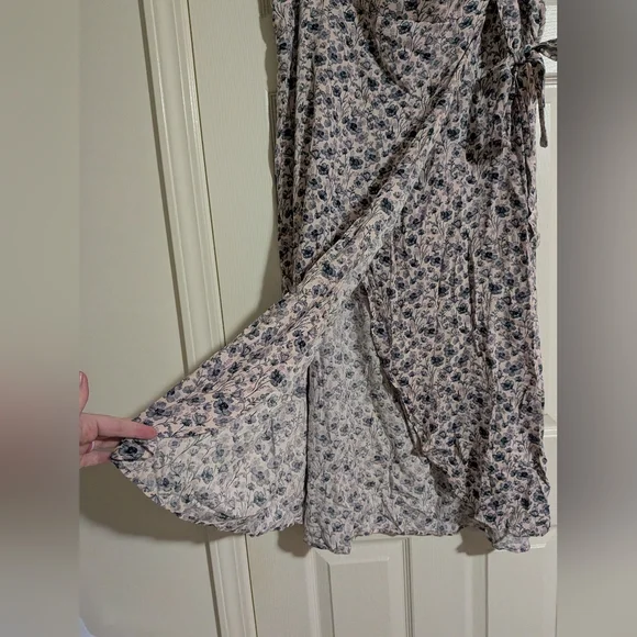 Maurices XL 90s Floral Wrap Maxi Skirt Modest Teacher Versatile - Picture 4 of 6